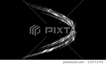 黑色背景上的白色光曲線和快速移動的抽象能量形狀 黑色背景上的白色光曲線和快速移動的抽象能量形狀 135771741