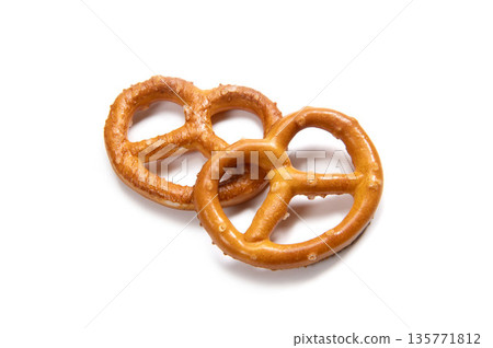 Pretzels, a baked confectionery originating from Germany Pretzels, a baked confectionery originating from Germany 135771812