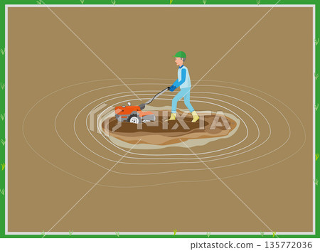 Illustration material of farm work. 135772036