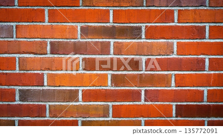 Detailed Brick Wall Texture Background in Shades of Orange and Red for Construction Detailed Brick Wall Texture Background in Shades of Orange and Red for Construction 135772091