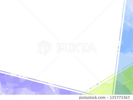 簡約設計邊框、背景、水彩色彩 135773367