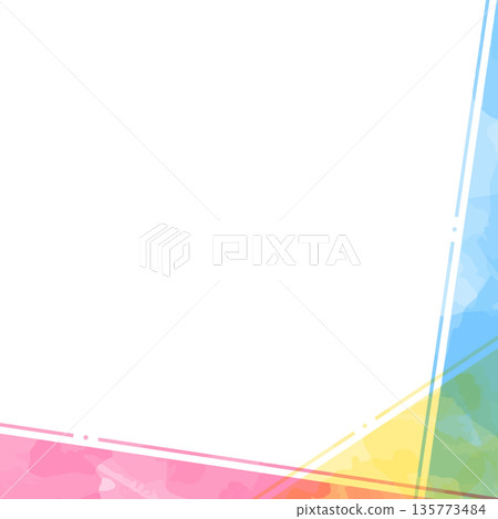 Simple design frame, background, watercolor color, square size Simple design frame, background, watercolor color, square size 135773484