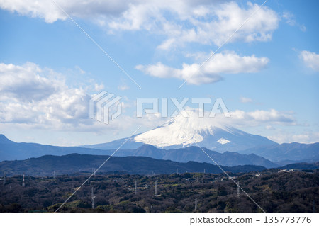 Mount Fuji, Shonandai, Komayama Park, Winter, January [Hiratsuka City, Kanagawa Prefecture] 135773776