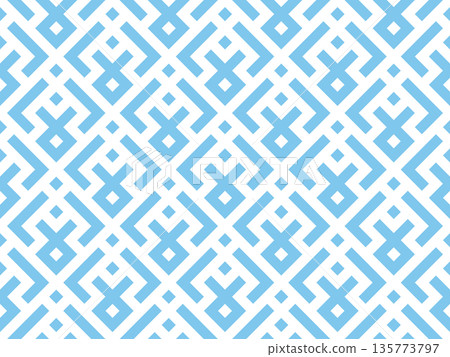 Abstract geometric pattern. A seamless vector background. White and blue ornament. Graphic modern pattern. Simple lattice graphic design 135773797