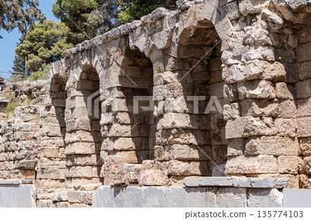 Ruins of Athenian Acropolis in Athens 135774103