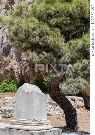 Ruins of Athenian Acropolis in Athens Ruins of Athenian Acropolis in Athens 135774104