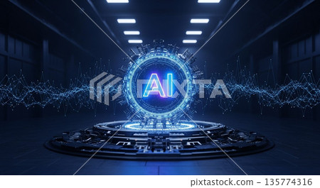 人工智慧自動化核心發出的信號波 135774316