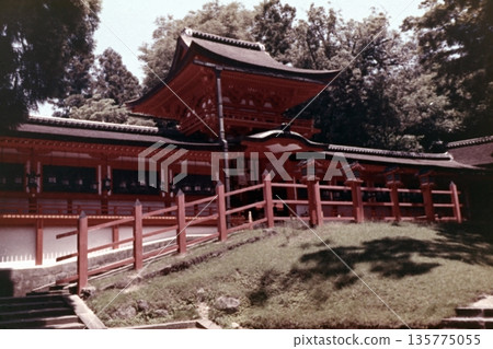Old photo from 1956, Kasuga Taisha Shrine, Nara, with its inner gate and corridor Old photo from 1956, Kasuga Taisha Shrine, Nara, with its inner gate and corridor 135775055