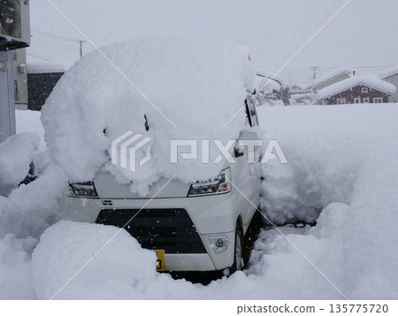 A car with snow A car with snow 135775720