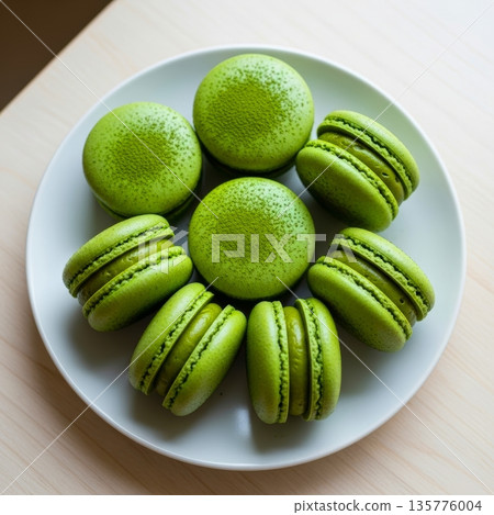 抹茶馬卡龍 135776004
