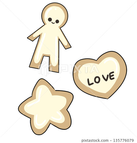 糖霜餅乾甜點 135776079