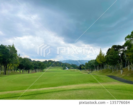 陰天的高爾夫球場 135776084