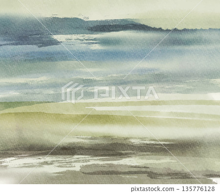 Abstract Watercolor in Soft Pastel Tones vector 135776128