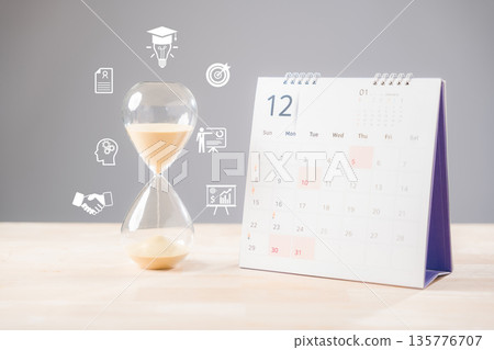 Time hourglass calendar glass hour job deadline work sand countdown schedule date, important for career planning education business goals and future success achievement Time hourglass calendar glass hour job deadline work sand countdown schedule date, important for career planning education business goals and future success achievement 135776707