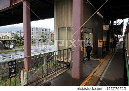 View from the window of a local train on the JR Hokkaido Hakodate Main Line from Sapporo Station to Hassamu Station (summer rain, 2023) View from the window of a local train on the JR Hokkaido Hakodate Main Line from Sapporo Station to Hassamu Station (summer rain, 2023) 135776725