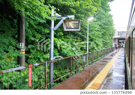 JR北海道函館本線：從八佐武站到星沖站的當地列車車窗外景色（2023年夏雨） 135776896