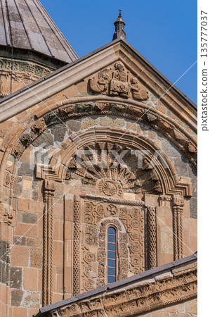 Medieval cathedral Stvetitskhoveli in ancient capital of Georgia Medieval cathedral Stvetitskhoveli in ancient capital of Georgia 135777037