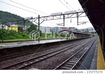 JR Hokkaido Hakodate Main Line: Scenery from the window of a local train from Asari Station to Otaru Station (Summer rain, 2023) JR Hokkaido Hakodate Main Line: Scenery from the window of a local train from Asari Station to Otaru Station (Summer rain, 2023) 135777274