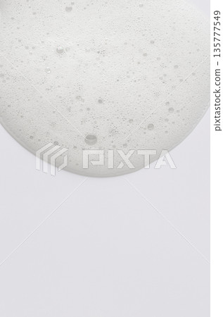 Mousse conditioner for hair with hyaluronic acid and collagen. Copy space 135777549