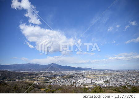 湘南台駒山公園眺望伊勢原冬季一月【神奈川縣平塚市】 135778705