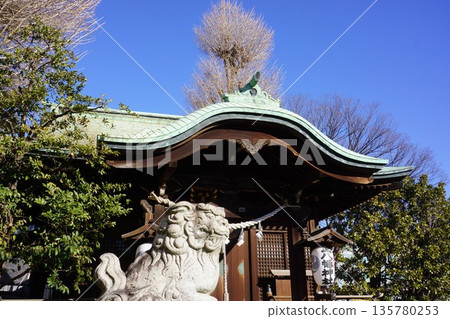 東京都文京區關口2丁目翔八幡神社風景 135780253