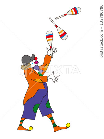 Juggling Clown 135780786