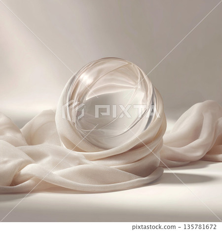 用柔軟織物包裹的玻璃球 3 135781672