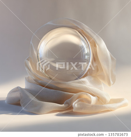 Glass sphere wrapped in soft fabric 4 135781673