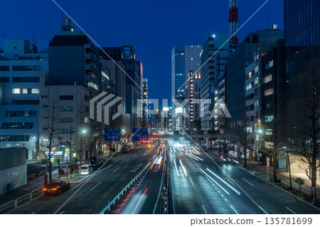 Tokyo Ginza Showa Street from Tokimeki Bridge 135781699