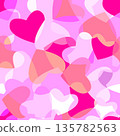 seamless background with hearts . Hand drawn. Not AI, vector illustration. 135782563