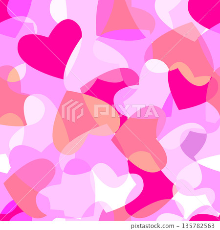 seamless background with hearts . Hand drawn. Not AI, vector illustration. seamless background with hearts . Hand drawn. Not AI, vector illustration. 135782563