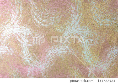 Rose gold and pink textile texture with wavy pattern Rose gold and pink textile texture with wavy pattern 135782583