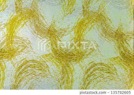 Lime green and yellow textile texture with wavy pattern Lime green and yellow textile texture with wavy pattern 135782605