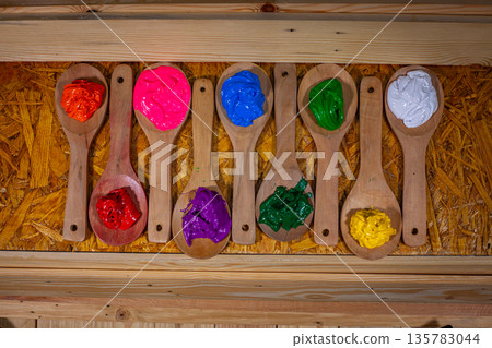 Various Ink on wood paddles Various Ink on wood paddles 135783044