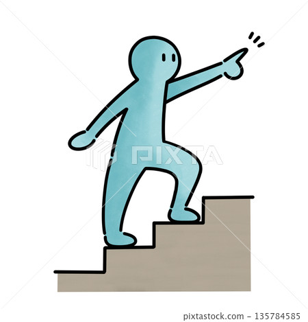 人物上前一步的插圖 人物上前一步的插圖 135784585