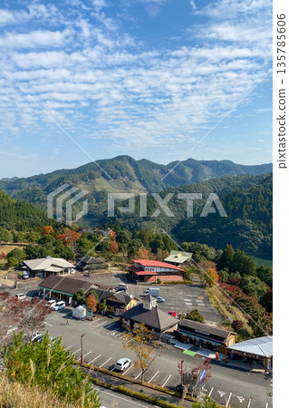 Autumn leaves at Umeno Roadside Station Autumn leaves at Umeno Roadside Station 135785606