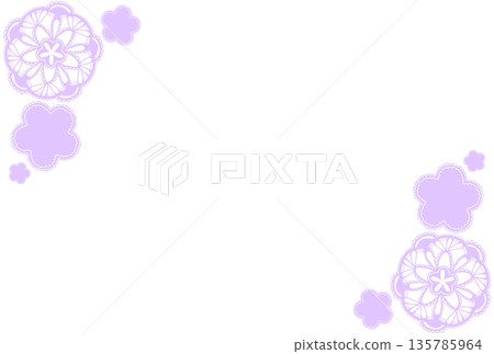 Light purple floral lace frame Light purple floral lace frame 135785964
