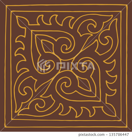 Kazakh nomadic tribes on background 135786447