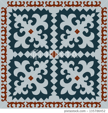 Kazakh nomadic tribes on background Kazakh nomadic tribes on background 135786452