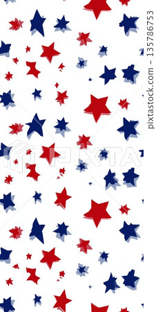 USA colors star pattern creating a patriotic background. Red and blue stars forming a cheerful, seamless American flag inspired pattern USA colors star pattern creating a patriotic background. Red and blue stars forming a cheerful, seamless American flag inspired pattern 135786753
