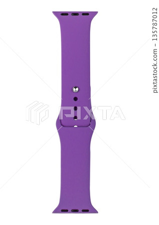 Silicone strap for watch, white background in insulation Silicone strap for watch, white background in insulation 135787012