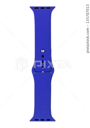 Silicone strap for watch, white background in insulation Silicone strap for watch, white background in insulation 135787013