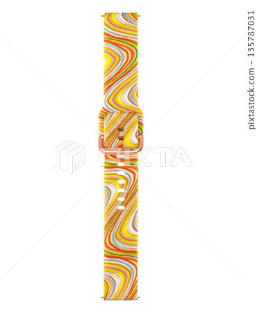 Silicone strap for smart watch, white background in insulation Silicone strap for smart watch, white background in insulation 135787031