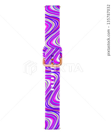 Silicone strap for smart watch, white background in insulation 135787032