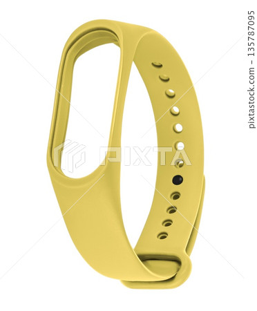 Silicone bracelet for fitness watches, white background in insulation 135787095