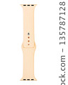Silicone strap for watch, white background in insulation 135787128