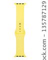 Silicone strap for watch, white background in insulation 135787129