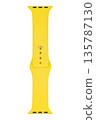 Silicone strap for watch, white background in insulation 135787130