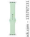 Silicone strap for watch, white background in insulation 135787131