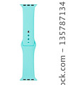 Silicone strap for watch, white background in insulation 135787134